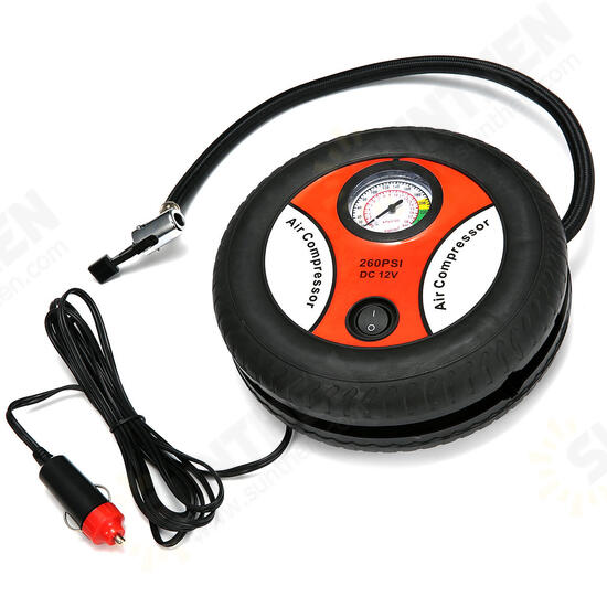 DC 12V 260PSI Tyre Inflator Vehicle Car Air Pump Inflatable Compressor Inflator