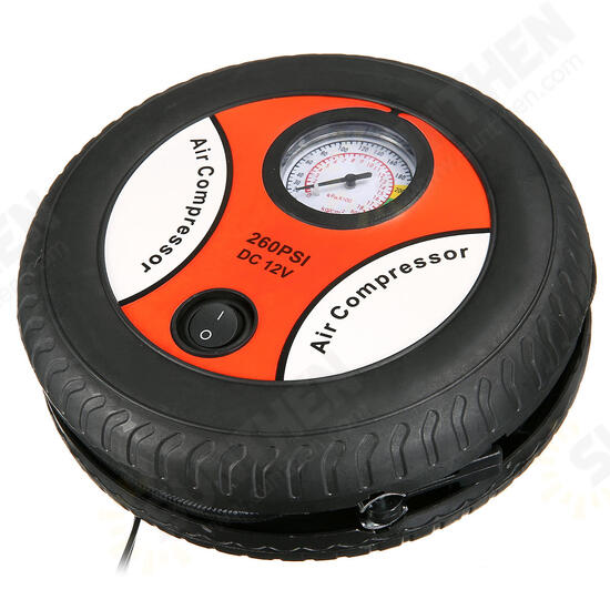 DC 12V 260PSI Tyre Inflator Vehicle Car Air Pump Inflatable Compressor Inflator