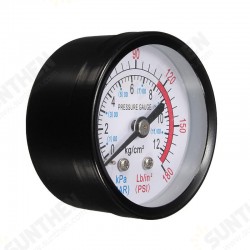 Bar Air Pressure Gauge 13mm 1/4 BSP Thread 0-180 PSI 0-12 Manometer Double Scale For Air Compressor Bar Air Pressure Gauge 13mm 1/4 BSP Thread 0-180 PSI 0-12 Manometer Double Scale For Air Compressor