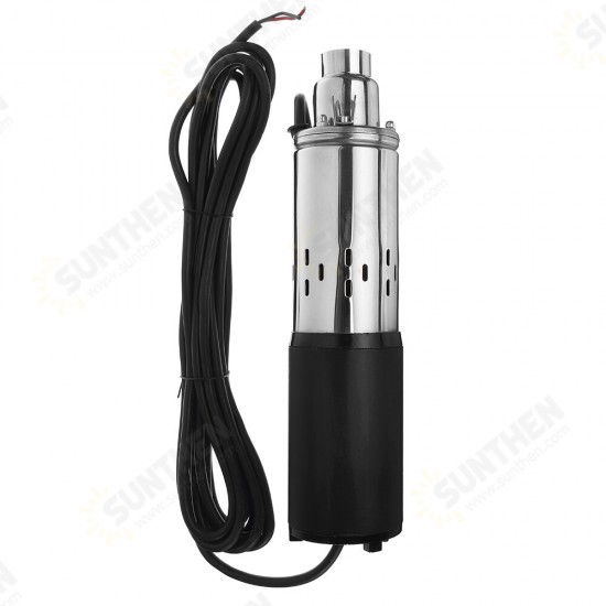 DC 12V/24V 3m3/h 200W Peak Solar Submersible Pump Stainless Steel Deep Well Water Pump