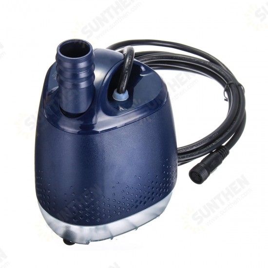 DC24V Submersible Pump Fountain Water Pump Power Cord 2 Nozzles Bottom Suction Pump EU