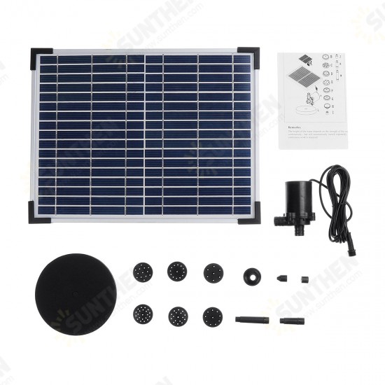 DC40Q-1702 Solar Power Fountain Kit Solar Panel Garden Solar Fountain Landscape Floating Fountain Water Pump