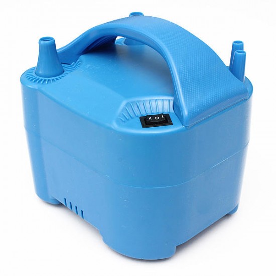 Electric Two Nozzle High Power Ballon Inflator Pump Blue