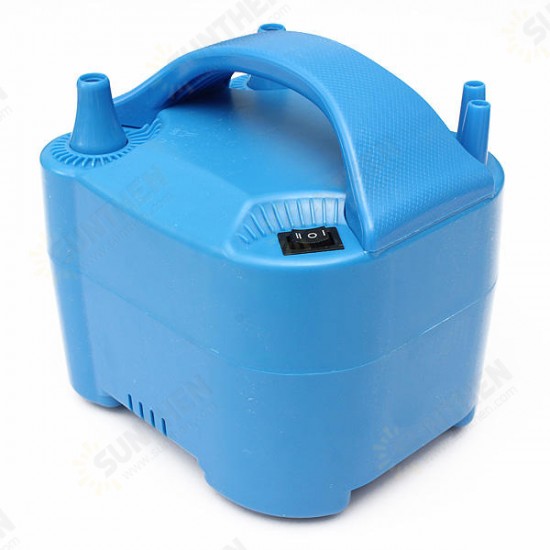 Electric Two Nozzle High Power Ballon Inflator Pump Blue