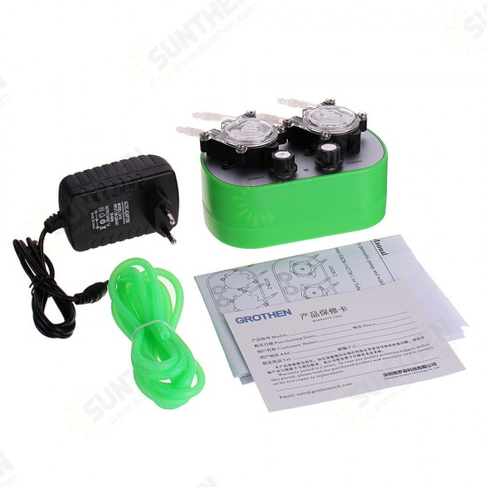 G728-2 Dual Head Micro Peristaltic Pump Fully Automastic Water Pumps Self-priming Pump Metering Circulation Pumps