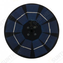 LED Lights Solar Powered Fountain Water Pump Night Floating Garden Birdbath Decor