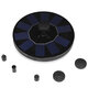 LED Lights Solar Powered Fountain Water Pump Night Floating Garden Birdbath Decor W/ 5 Nozzles