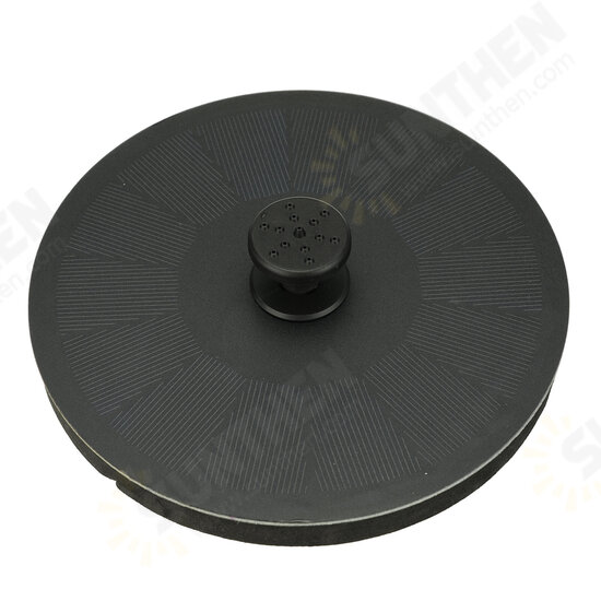 Solar Fountain Pump 2.2W Floating Solar Round Water Pump Floating Panel With 7 Nozzles for Pond Fountain BirdBath Garden Decoration Water Cycling