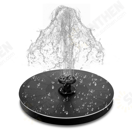 Solar Fountain Pump 2.2W Floating Solar Round Water Pump Floating Panel With 7 Nozzles for Pond Fountain BirdBath Garden Decoration Water Cycling