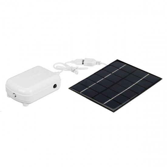 Solar Powered Air Pump Kit 5W Solar Panel Oxygen-increasing Oxygen Air Pump Waterproof