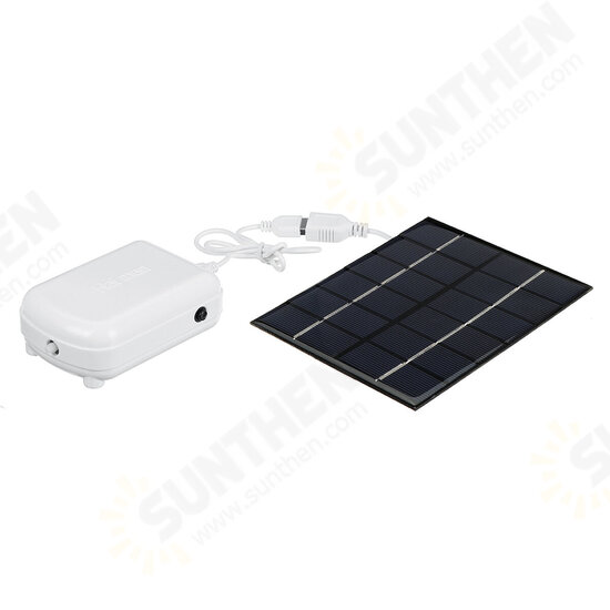 Solar Powered Air Pump Kit 5W Solar Panel Oxygen-increasing Oxygen Air Pump Waterproof