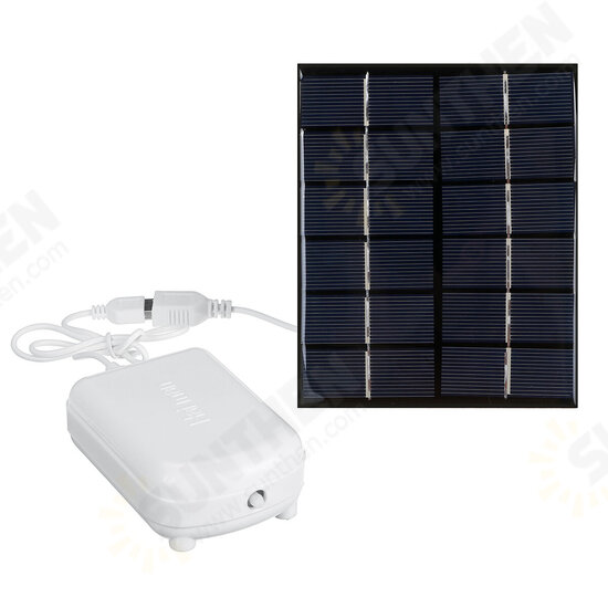 Solar Powered Air Pump Kit 5W Solar Panel Oxygen-increasing Oxygen Air Pump Waterproof