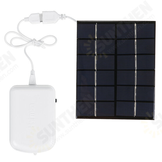 Solar Powered Air Pump Kit 5W Solar Panel Oxygen-increasing Oxygen Air Pump Waterproof