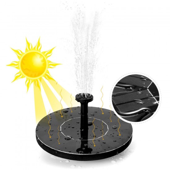 Solar Powered Floating Bird Bath Water Fountain Pump Pond Pool Water Pump