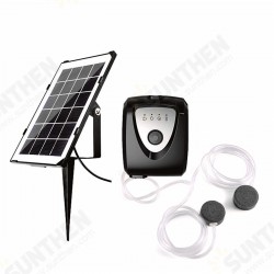 Solar Powered Panel Air Oxygenator Pond Fish Air Pump Aerator Fish Tank Pond
