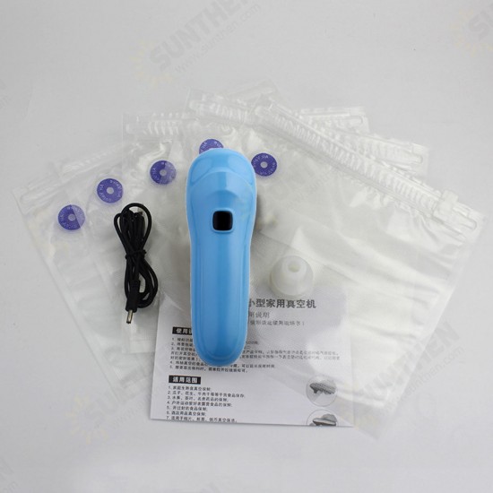 USB Handheld Multifunction Auto Electric Compression Air Pump Vacuum Sealer Pump Compression Bags Storage Space Saver