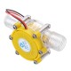 Yellow Translucent 12V/10W DC Water Flow Pump Generator Turbine Generator Water Flow Hydraulic DIY