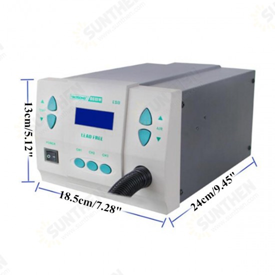 1000W High Power Hot A ir Soldering Rework Station w/3 Nozzles 220V 110V Solder Stations