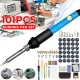 101Pcs 110V/220V 60W Electric Adjustable 200-450°C Pyrography Soldering Iron Tools for Wood Working Burning Pen Tip Kit