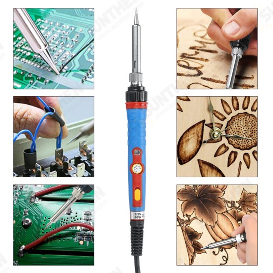 110/220V Electric Soldering Iron Adjustable Temperature 60W Welding Set Tool