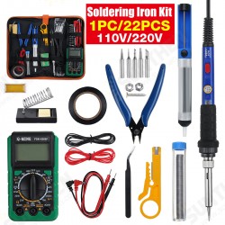 110V 60W 22Pcs Electric Adjustable Temperature Soldering Iron Kit Welding Tool With Multimeter 110V 60W 22Pcs Electric Adjustable Temperature Soldering Iron Kit Welding Tool With Multimeter
