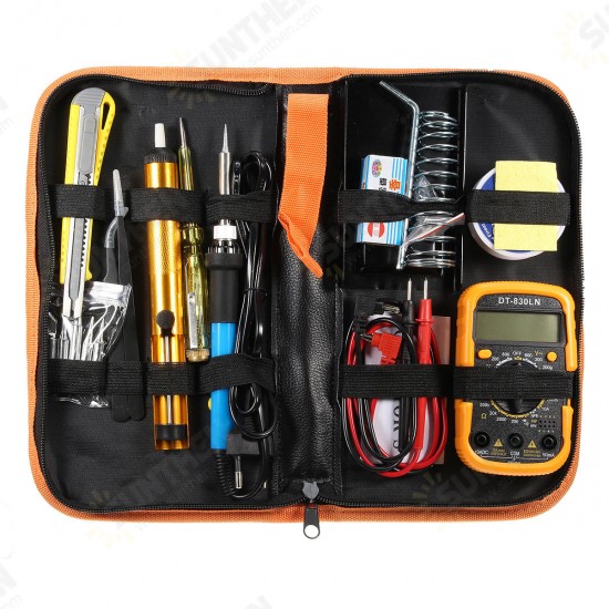 110V/220V 60W Adjustable Temperature Welding Solder Soldering Iron Multi Meters Toolkits