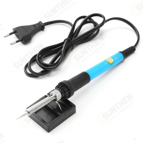 110V/220V 60W Adjustable Temperature Welding Solder Soldering Iron Tool Kit EU/US Plug