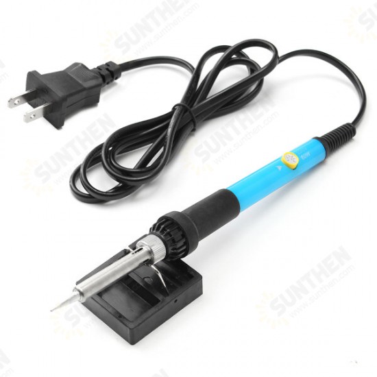 110V/220V 60W Adjustable Temperature Welding Solder Soldering Iron Tool Kit EU/US Plug