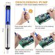 14PCS Soldering Iron Kit 60W Adjustable Temperature Welding 5pcs Desoldering Wick Solder Wire Anti-static Tweezers Iron Stand Cleaning Sponge Tool Box