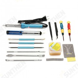 17in1 Electric Soldering Tools Kit Set Iron Stand Desoldering Pump 30W 110V 17in1 Electric Soldering Tools Kit Set Iron Stand Desoldering Pump 30W 110V