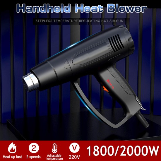 1800W 2000W 220V Fast Heating Heat Hot Air Rework Station Powered 600℃ Dual Temperature with Nozzles
