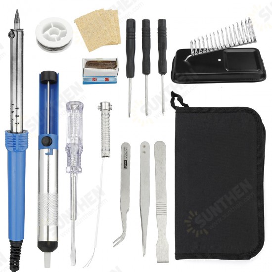 18pcs 60W 110V Electric Soldering Iron Kit Adjustable Temperature Solder Welding Tool 18pcs 60W 110V Electric Soldering Iron Kit Adjustable Temperature Solder Welding Tool