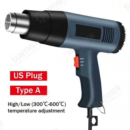 2000W 220V /110V Electric Hot Air Gun Thermoregulator Heat Pistol LCD Display Shrink Wrapping Thermal Power Tool