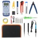 21Pcs 60W 220V/110V Multimeter Kit Adjustable Temperature Electric Soldering Iron Set 21Pcs 60W 220V/110V Multimeter Kit Adjustable Temperature Electric Soldering Iron Set