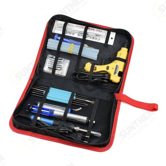 220V 60W Adjustable Temperature Soldering Iron Welding Tools Kit Screwdriver Glue Repair Cutter