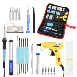 220V 60W Adjustable Temperature Soldering Iron Welding Tools Kit Screwdriver Glue Repair Cutter
