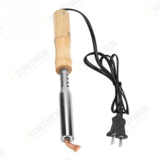 220V Electric Soldering Iron with Chisel Tip And Wood Handle Solder Station Repair Tool Large Power Welding Tools