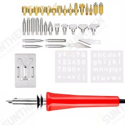 30pcs 30W 200-240V Creative Wood Burning Tools Kit Set for Pyrography Carving Embossing with Case