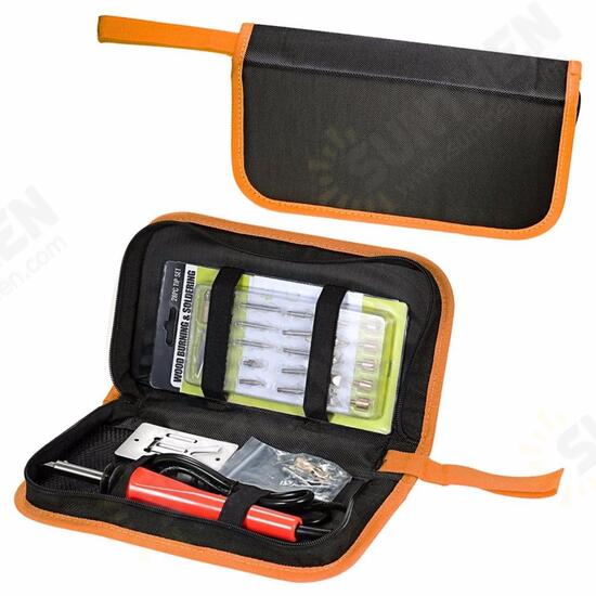 30pcs 30W 200-240V Creative Wood Burning Tools Kit Set for Pyrography Carving Embossing with Case