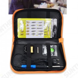 37Pcs 110V 220V 60W Wood Burning Pen Set Stencil Soldering Tips Tools Pyrography Kit