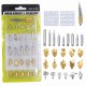 37Pcs 110V 220V 60W Wood Burning Pen Set Stencil Soldering Tips Tools Pyrography Kit