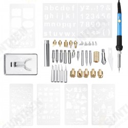 42Pcs 110V/220V Electric Solder Iron Welding Pen Carving Craft Kit Solder Wire Tweezers
