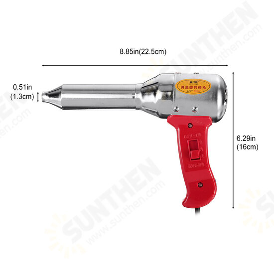 500W Plastic Hot Air Gun Adjustable Plastic Welding Torch 100-450℃ Hot Air Gun