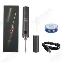 510 Mini Electric Soldering Iron 10W Portable Wireless Solder Welding Tools DIY Battery Heating Element Repair Tools 510 Tip with Light