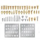 53PCS Durable Stencil Carving Art Pen Brass Tips Soldering Iron Tool Set Pyrography Kit Wood Burning Marking