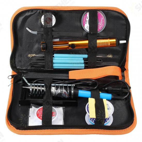 60W Adjustable Temperature Welding Solder Soldering Iron Tool Kit 110V/220V