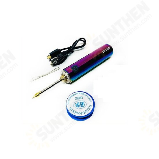 60W Rechargeable Soldering Iron Head Home Portable High-power Student Electronic Soldering Pen Set Thermostat Tool