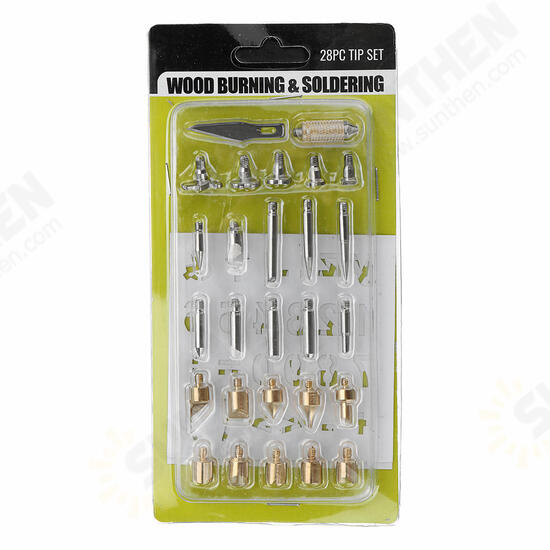 65Pcs 60W Electric Solder Iron Tool Kit Wood Burning Pen Carft Pyrography Welding Tips