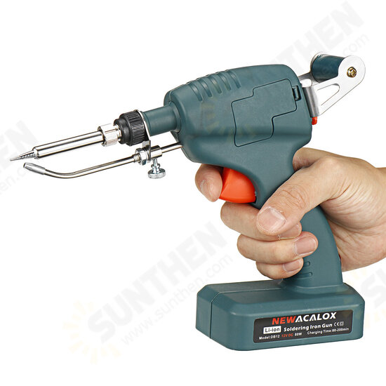 80W Soldering Guns DC 12V Li-ion Rechargeable Cordless Solder Iron Automatic Send Tin Guns Welding PCB Repair Tool