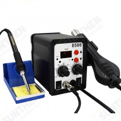 8586 700W 2 in 1 ESD Soldering Station LED Digital Solder Iron Desoldering Station BGA Rework Solder Station Hot Air G-un 8586 700W 2 in 1 ESD Soldering Station LED Digital Solder Iron Desoldering Station BGA Rework Solder Station Hot Air G-un